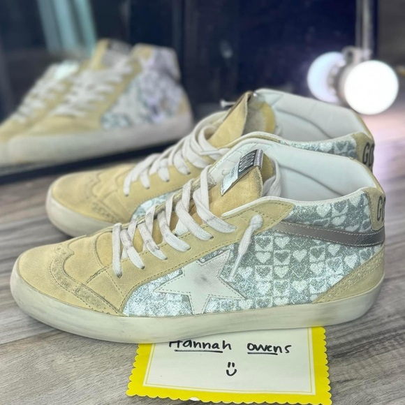 Golden Goose Swarovski crystal heart pattern Midstars — size 40 (US 10) // $1795 - Picture 3 of 14